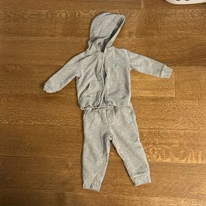 Ralph Lauren Polo matching sweatsuit 18M gray with polo on back